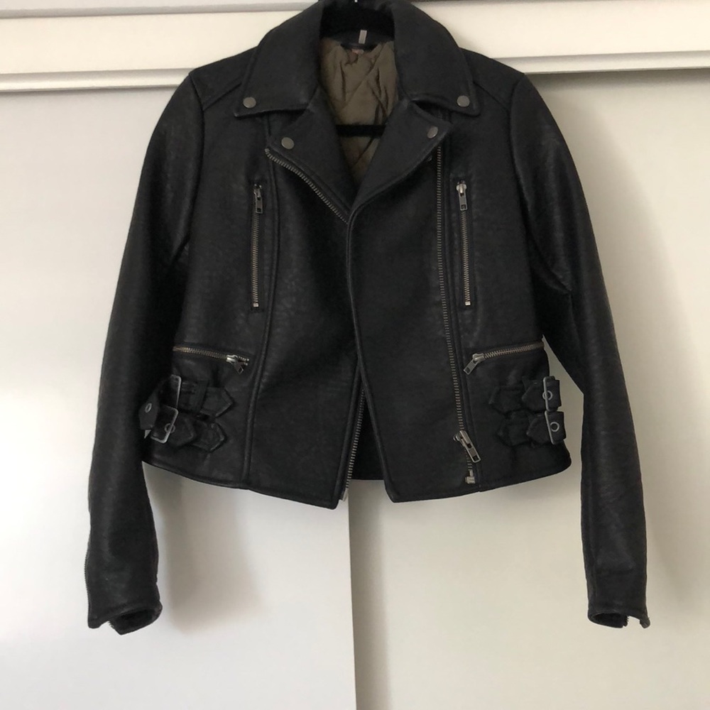 Free People Vegan leather jacket